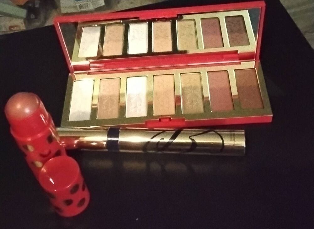 New~Lot of (3) ESTEE LAUDER Glow Eye Palette~Blush Stick~Mascara Bundle